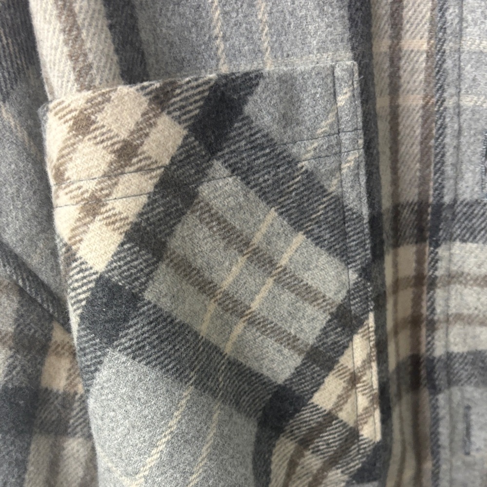 So Plaid Button-Up Shacket Shirt Jacket Oversized - Picture 11 of 11
